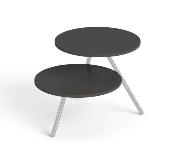 Kafijas galdiņš Round 2, diametrs 55 cm, augstums 50 un 77 cm – Grafīta / Sudraba