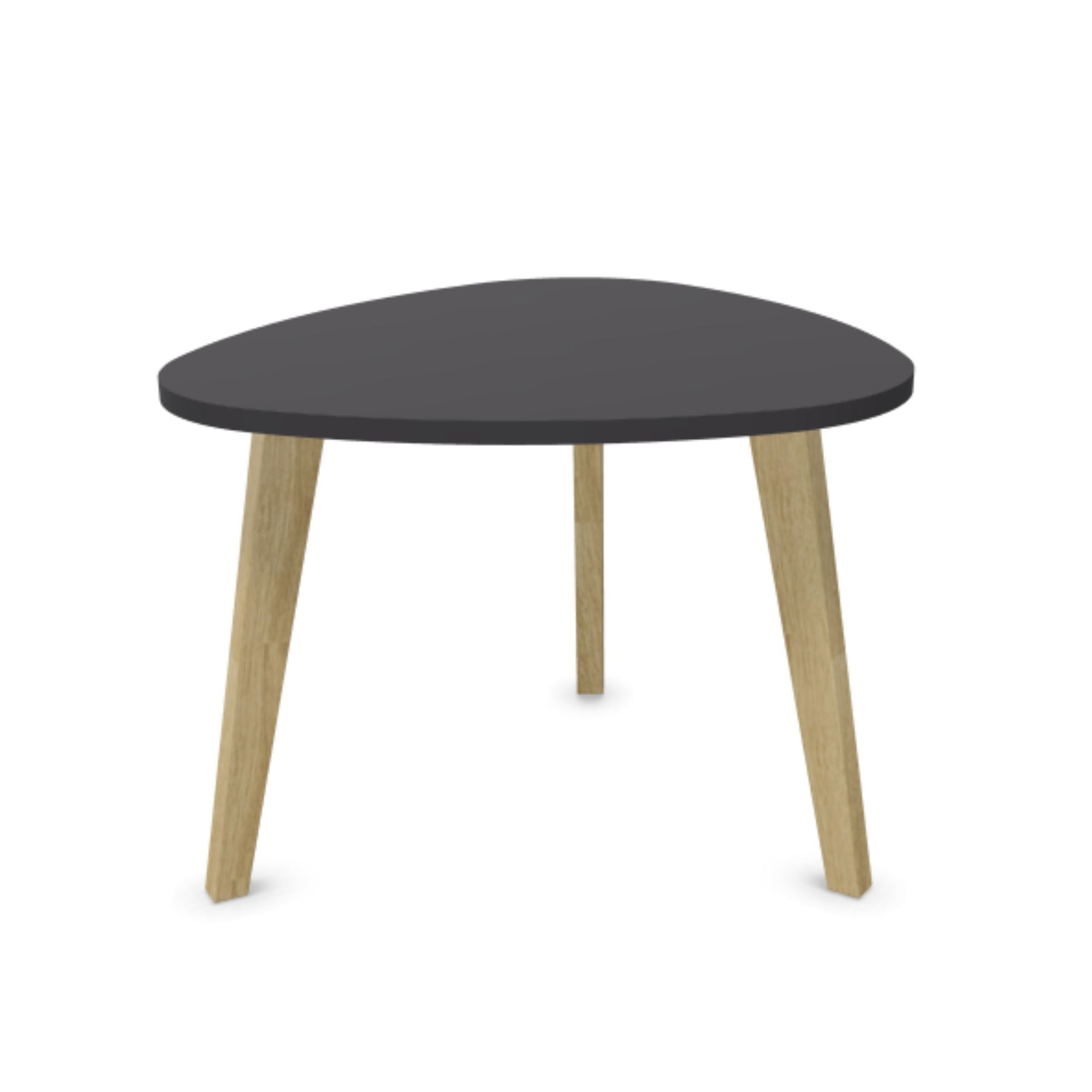 Kafijas galdiņš WOOD TRIANGLE, virsma 85 cm, augstums 63 cm, konfigurējams-Ergostock