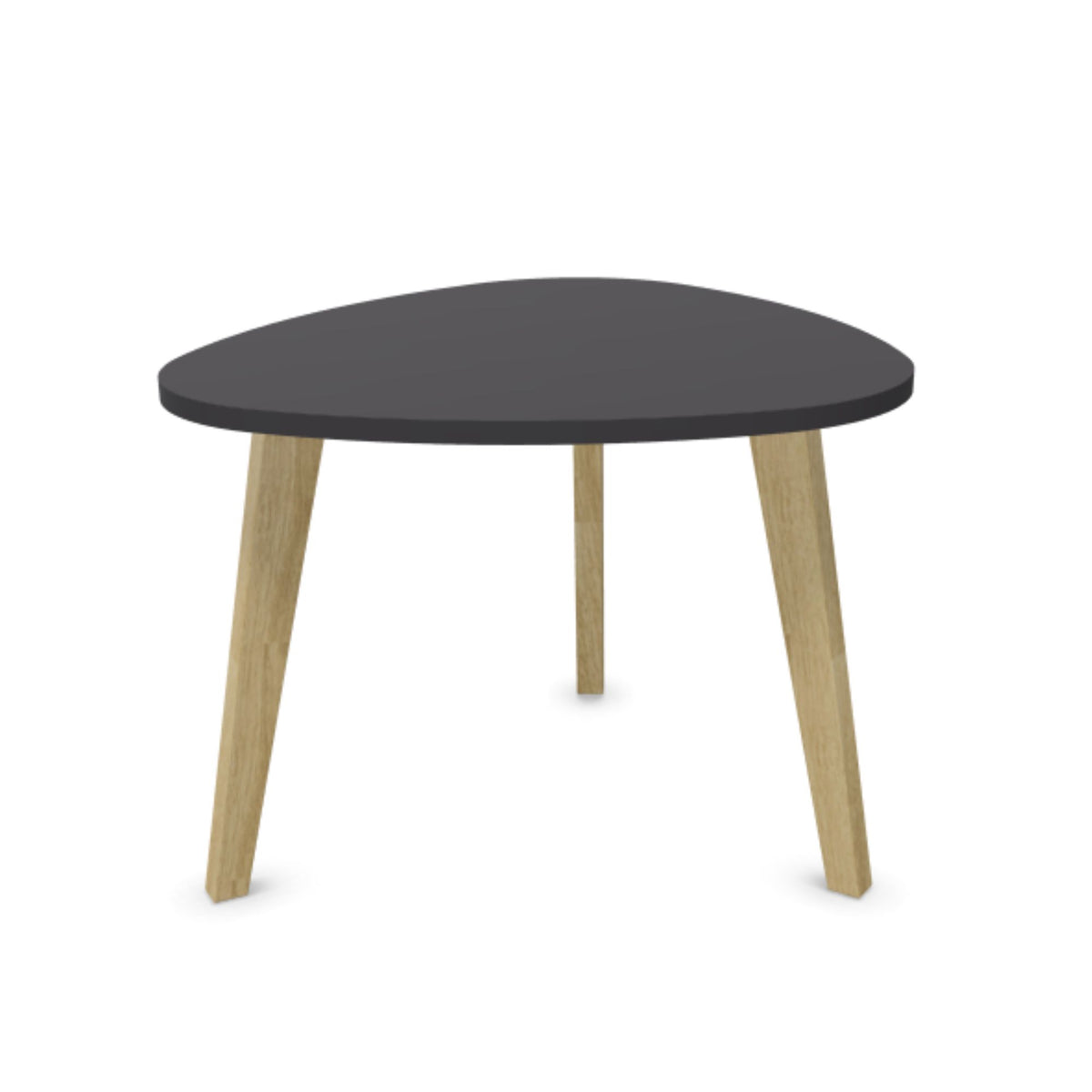 Kafijas galdiņš WOOD TRIANGLE, virsma 85 cm, augstums 63 cm, konfigurējams