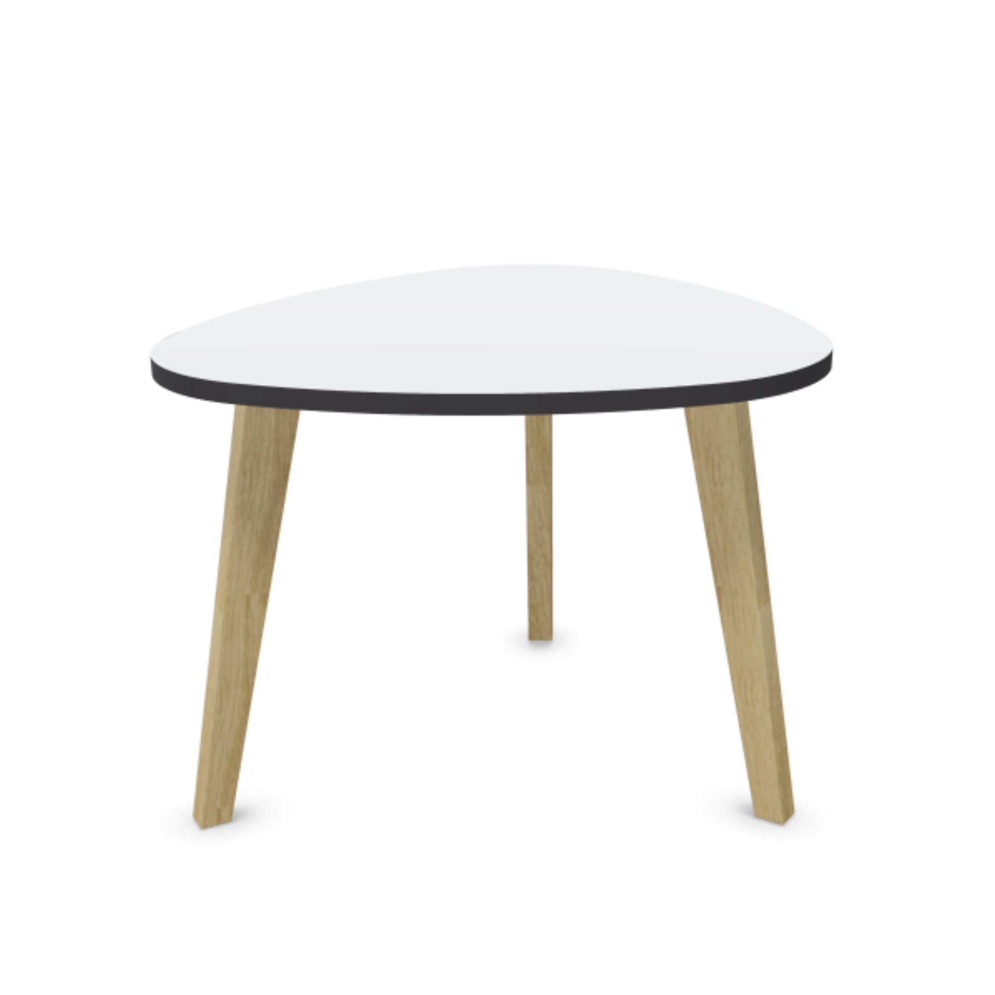 Kafijas galdiņš WOOD TRIANGLE, virsma 85 cm, augstums 63 cm, konfigurējams-Ergostock