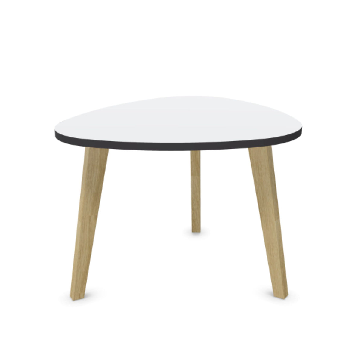 Kafijas galdiņš WOOD TRIANGLE, virsma 85 cm, augstums 63 cm, konfigurējams-Ergostock