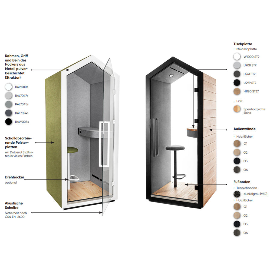 Klusuma kabīne BEJOT TREEHOUSE WOOD ONE, konfigurējama