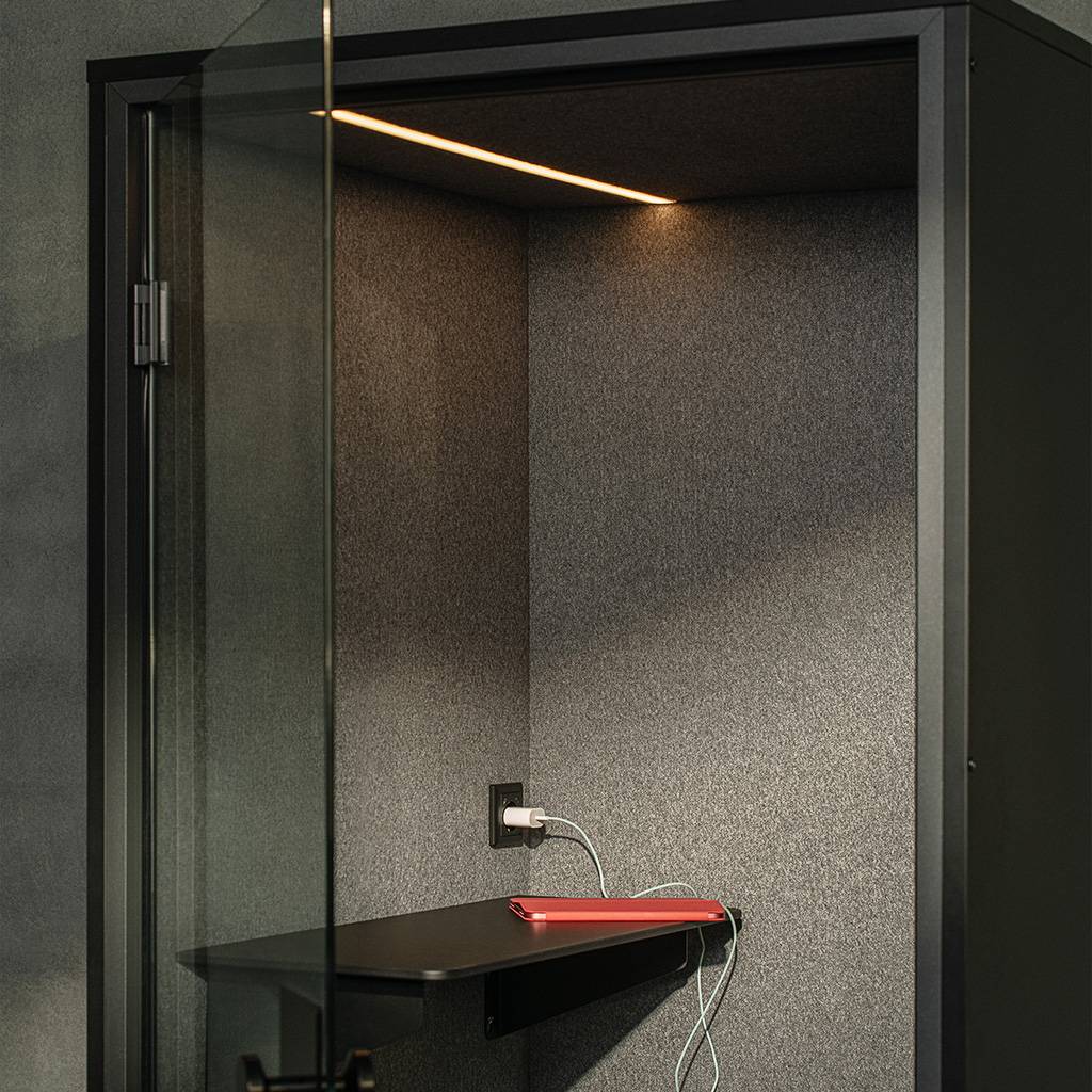 Klusuma kabīne Berlin Acoustics Focus White, konfigurējama