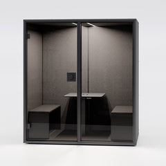 Klusuma kabīne Berlin Acoustics Meet Black, konfigurējama