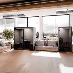 Klusuma kabīne Berlin Acoustics Meet Black, konfigurējama