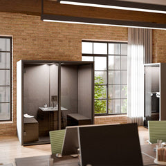 Klusuma kabīne Berlin Acoustics Meet Black, konfigurējama