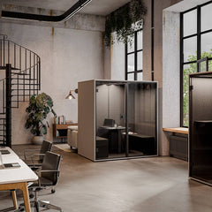 Klusuma kabīne Berlin Acoustics Meet White, konfigurējama