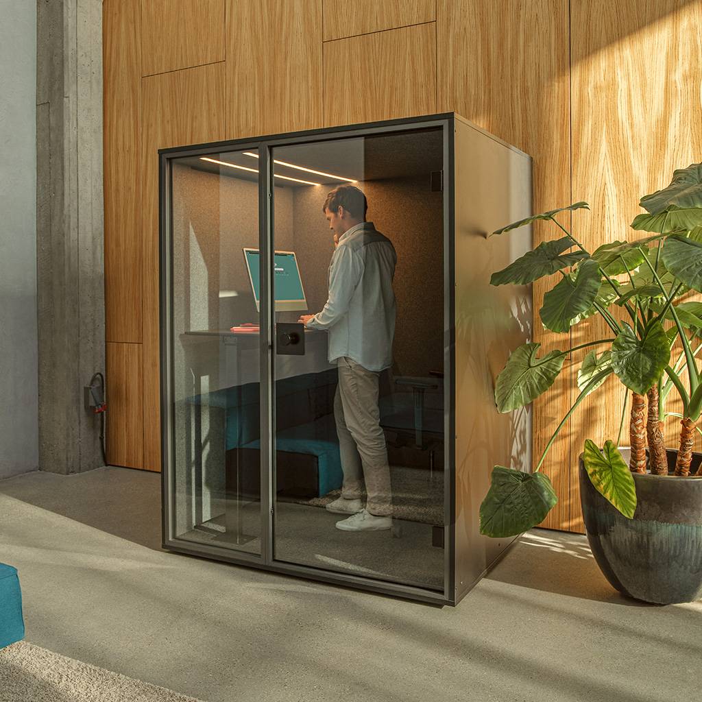 Klusuma kabīne Berlin Acoustics Mini Office Black, konfigurējama