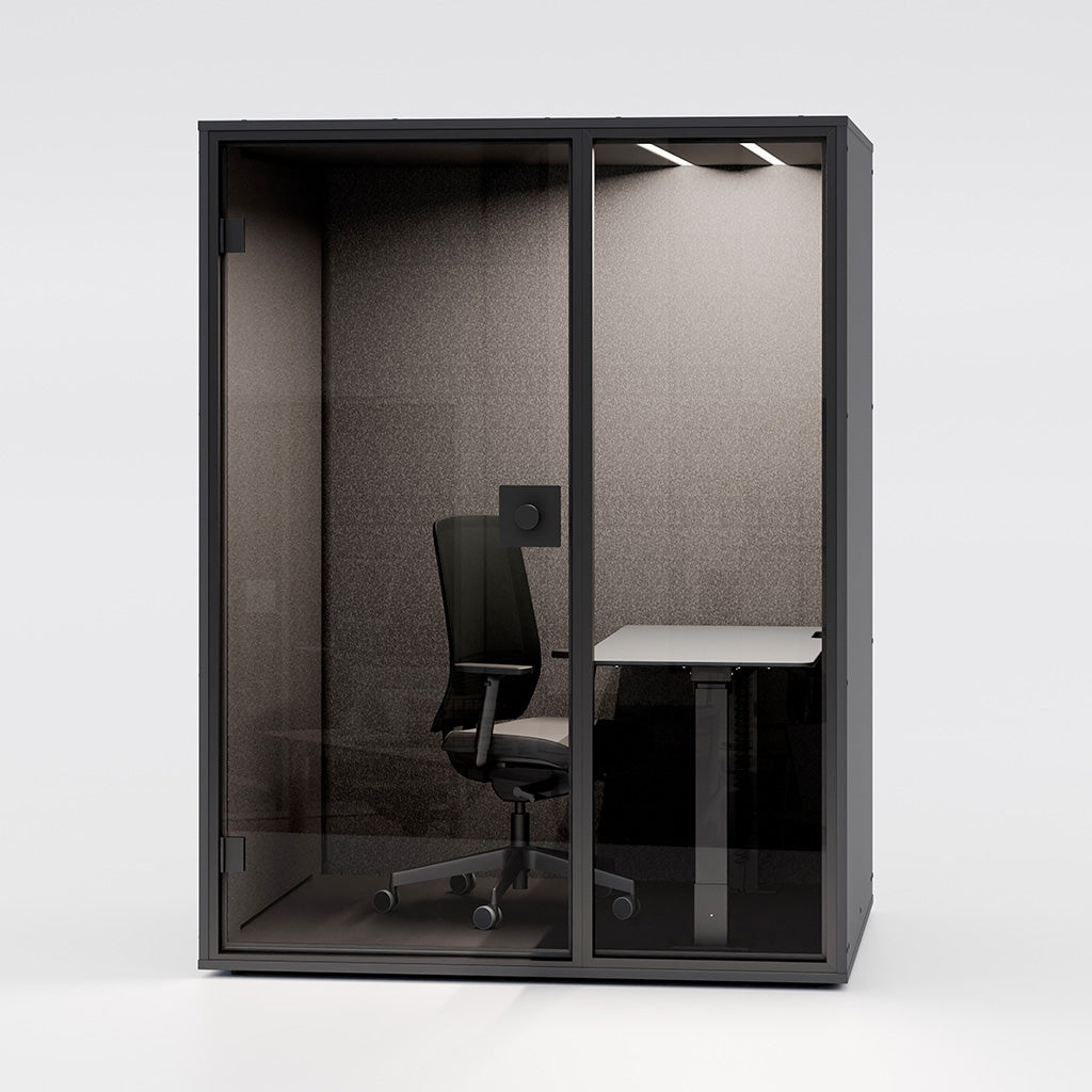 Klusuma kabīne Berlin Acoustics Mini Office Black, konfigurējama
