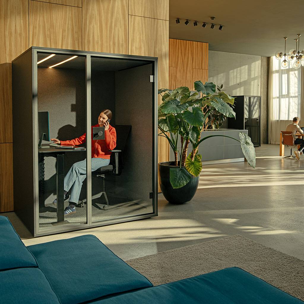 Klusuma kabīne Berlin Acoustics Mini Office White, konfigurējama