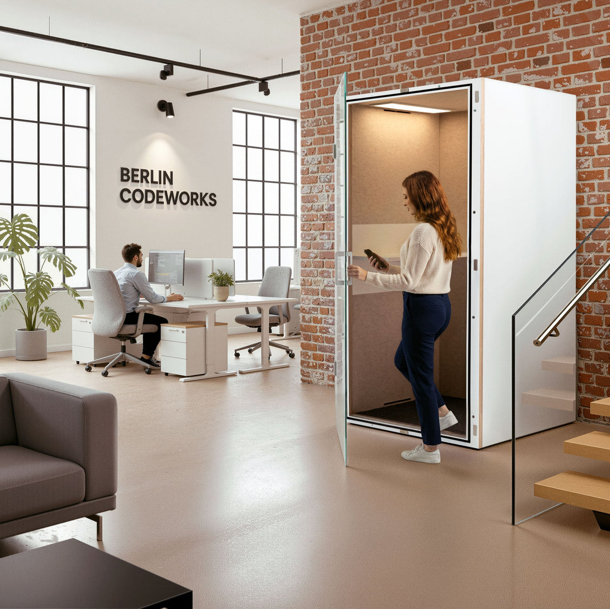 Klusuma kabīne CUBE PRO BIOPHILIC