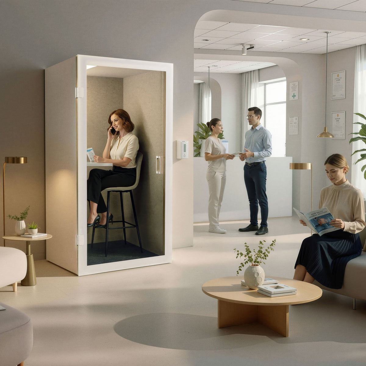 Klusuma kabīne CUBE PRO BIOPHILIC
