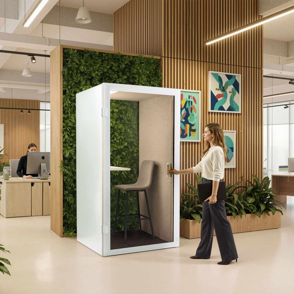 Klusuma kabīne CUBE PRO BIOPHILIC