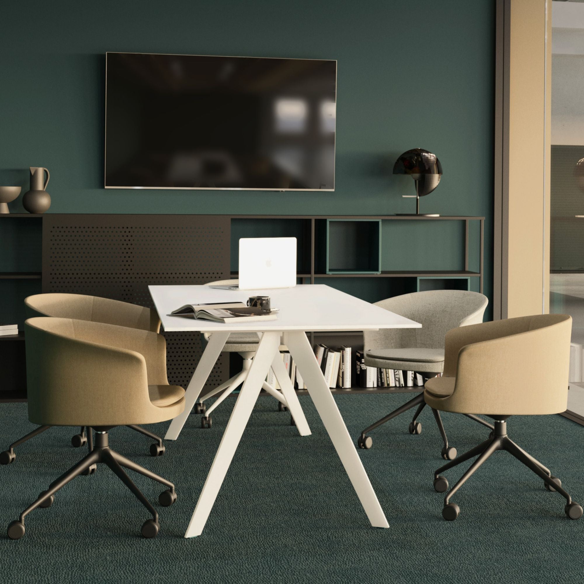 Konferenču galds DIGNIS, 239 cm x 90 cm, konfigurējams-Ergostock