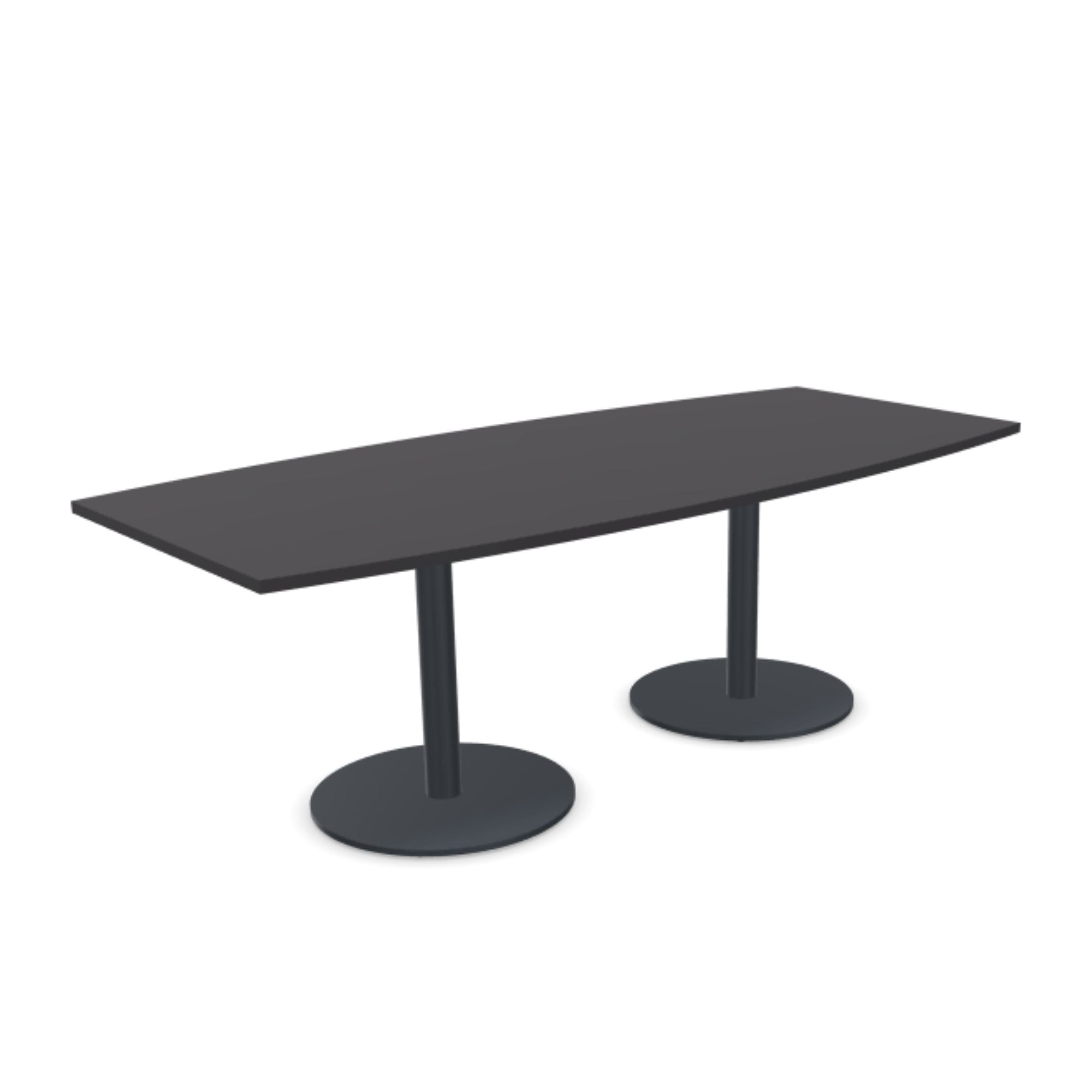 Konferenču galds ERGOSTOCK CHAT, 200 cm x 100 cm, laivas formas, konfigurējams-Ergostock