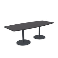 Konferenču galds ERGOSTOCK CHAT, 200 cm x 100 cm, laivas formas, konfigurējams-Ergostock