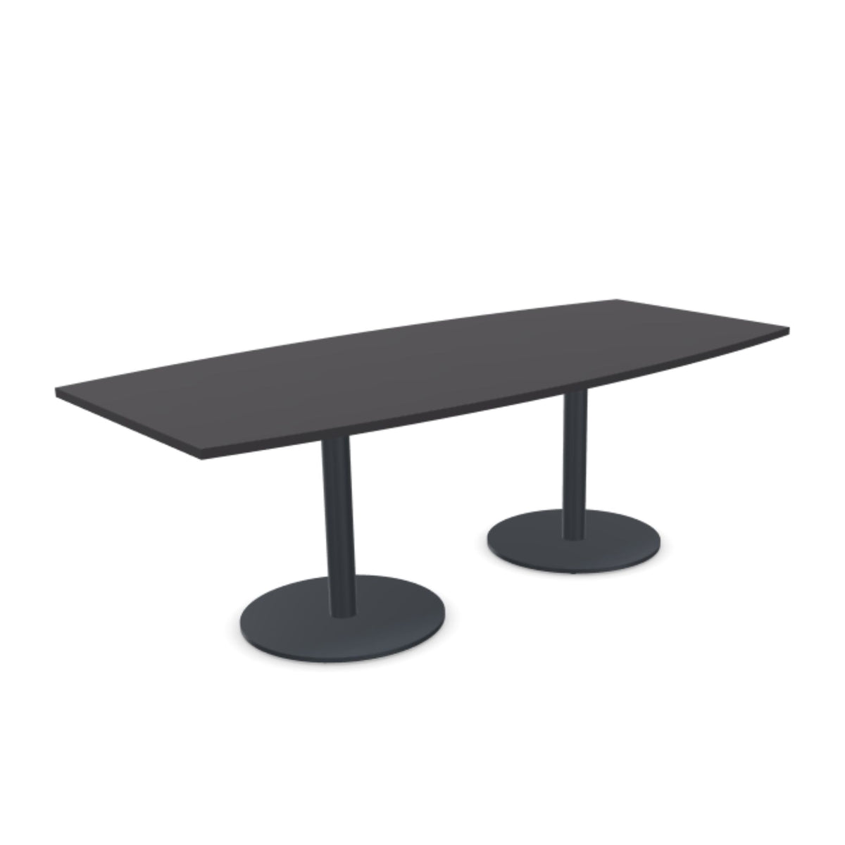 Konferenču galds ERGOSTOCK CHAT, 200 cm x 100 cm, laivas formas, konfigurējams-Ergostock