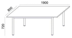 Konferenču galds ERGOSTOCK ONE 190 cm x 95 cm - Ergostock.lv