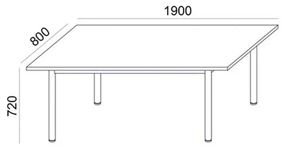 Konferenču galds ERGOSTOCK ONE 190 cm x 95 cm
