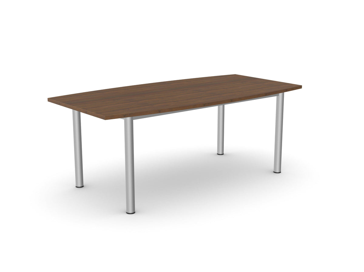 Konferenču galds ERGOSTOCK ONE 190 cm x 95 cm – Riekstkoks / Barrel tipa forma