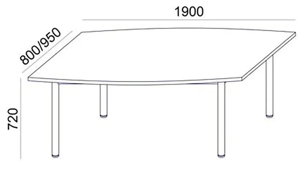 Konferenču galds ERGOSTOCK ONE 190 cm x 95 cm