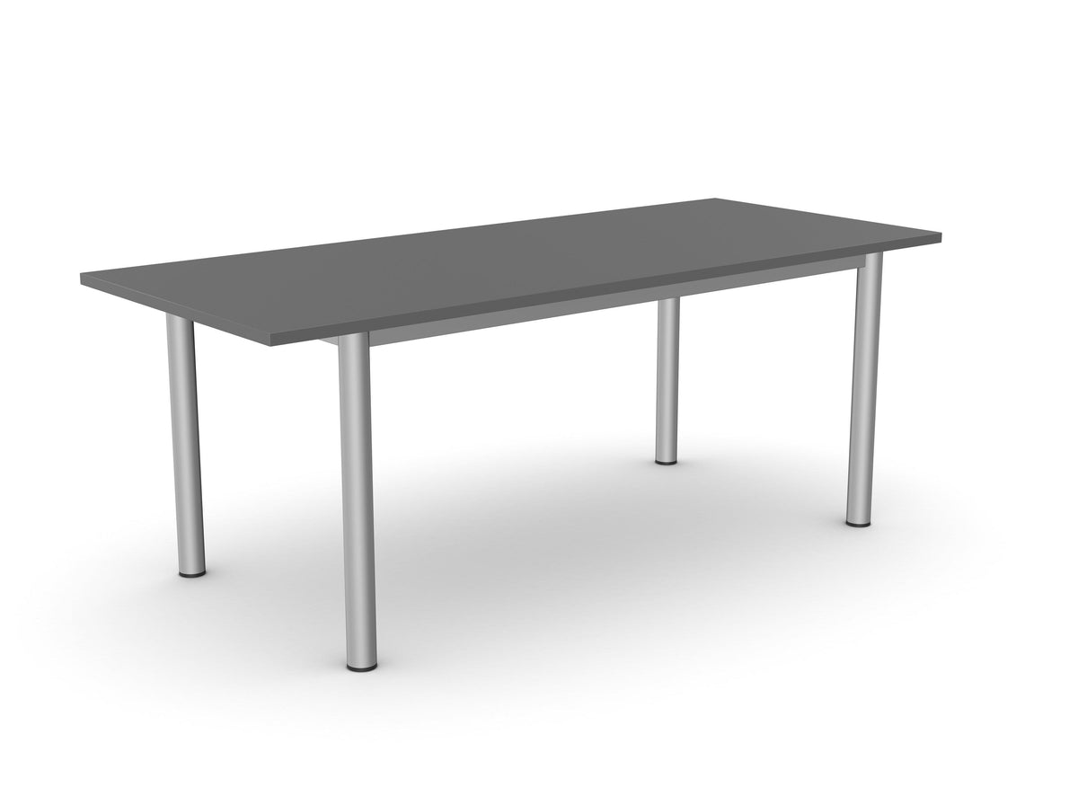 Konferenču galds ERGOSTOCK ONE 190 cm x 95 cm – Grafīta / Taisnstūra forma