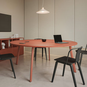 Konferenču galds MINIMUS DESIGN, diametrs 180 cm, konfigurējams-Ergostock