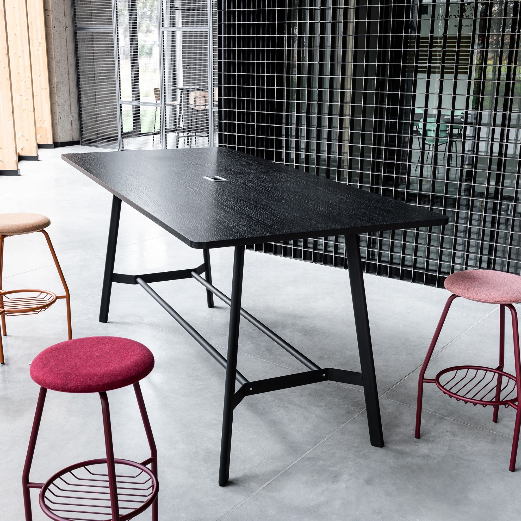 Konferenču galds MINIMUS HIGH, 240 cm x 110 cm, konfigurējams-Ergostock