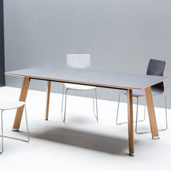 Konferenču galds SIMPLIC HPL-PLYWOOD, izmērs 200 x 100 cm, konfigurējams-Ergostock