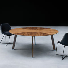 Konferenču galds SIMPLIC VENEER, diametrs 180 cm, konfigurējams-Ergostock