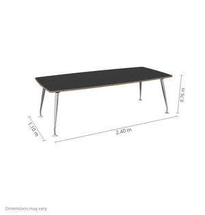 Konferenču galds Sirium Prestige Chrome Barrel- shaped 240 cm x 110 cm - Ergostock.lv