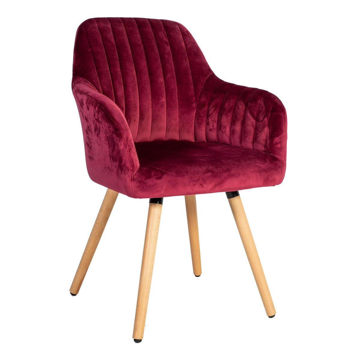 Krēsls ARIEL 58x585xH85cm materiāls: audums krāsa: vīna-sarkans kājas dižskabardis