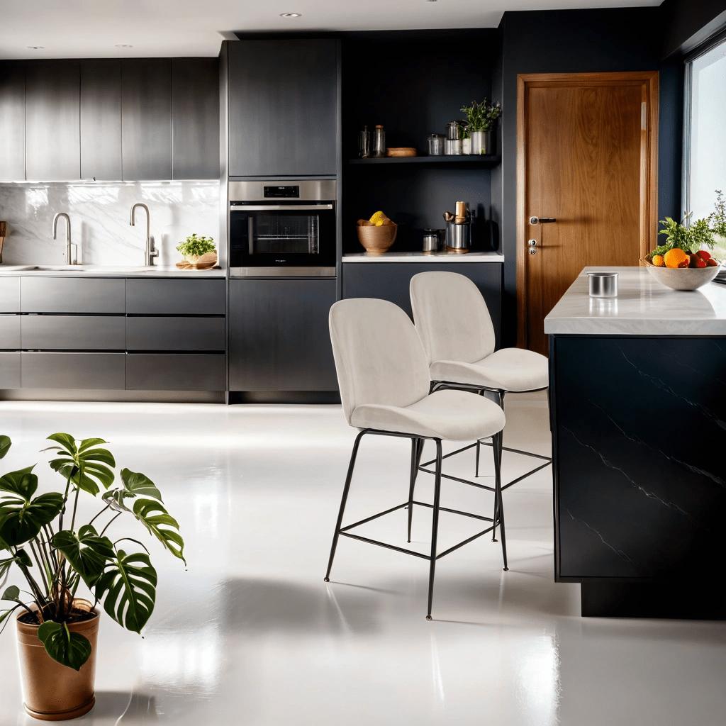 Krēsls Dori Black, ar kāju balstu - Ergostock.lv