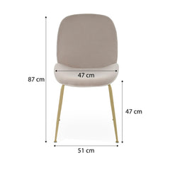 Krēsls Dori Gold - Ergostock.lv