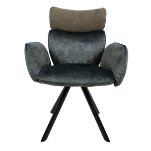 Krēsls EDDY ar roku balstiem zaļš samts-Ergostock