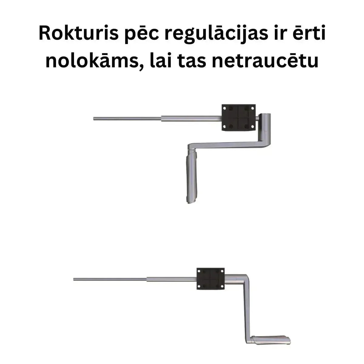 Manuāli augstumā regulējams galds Handle Line Flexx, ar noapaļotiem stūriem
