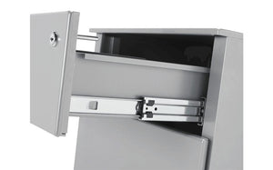 Metāla atvilktņu bloks Pro Line, slēdzams, uz ritentiņiem - Ergostock.lv