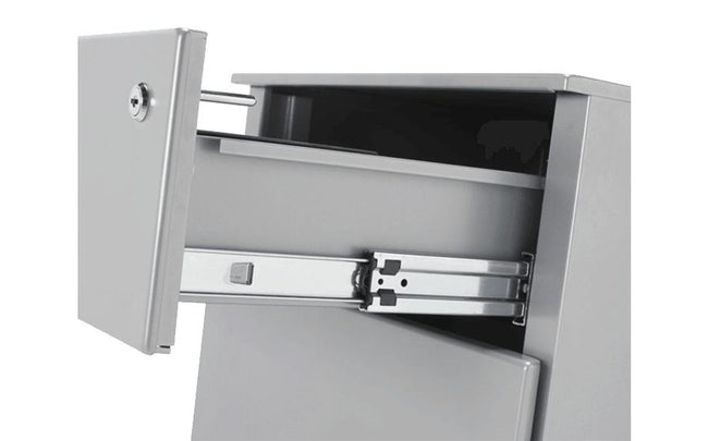 Metāla atvilktņu bloks Pro Line, slēdzams, uz ritentiņiem - Ergostock.lv