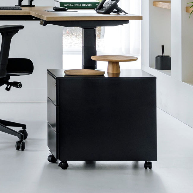 Metāla atvilktņu bloks Pro Line, slēdzams, uz ritentiņiem - Ergostock.lv