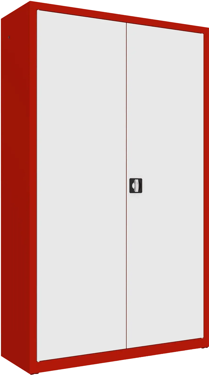 Metāla dokumentu skapis Classic 1990x1200x435 mm – sarkans / balts