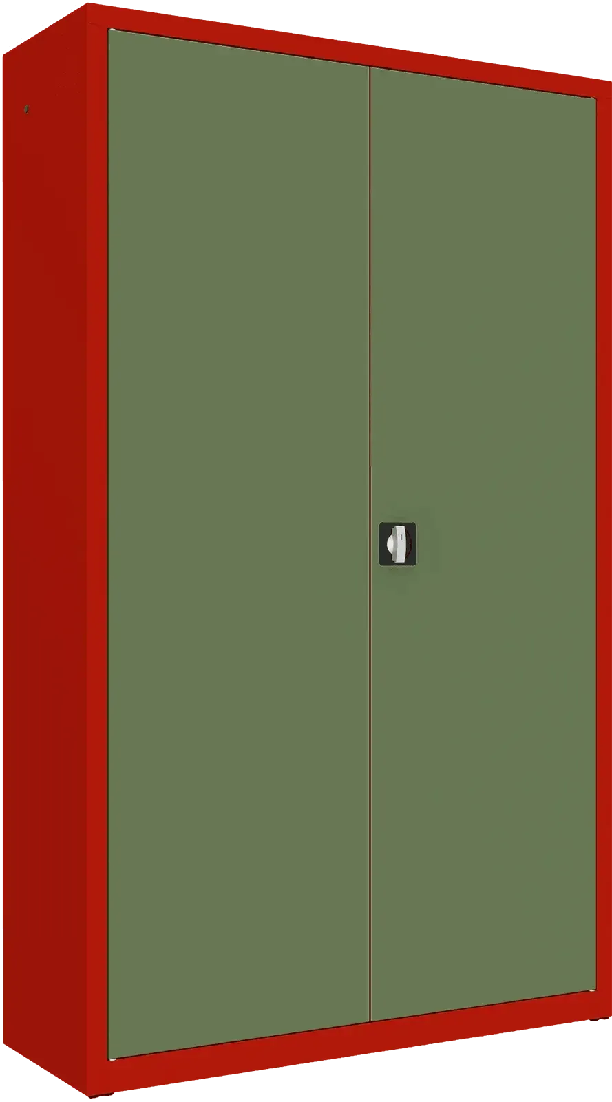 Metāla dokumentu skapis Classic 1990x1200x435 mm – sarkans / zaļš