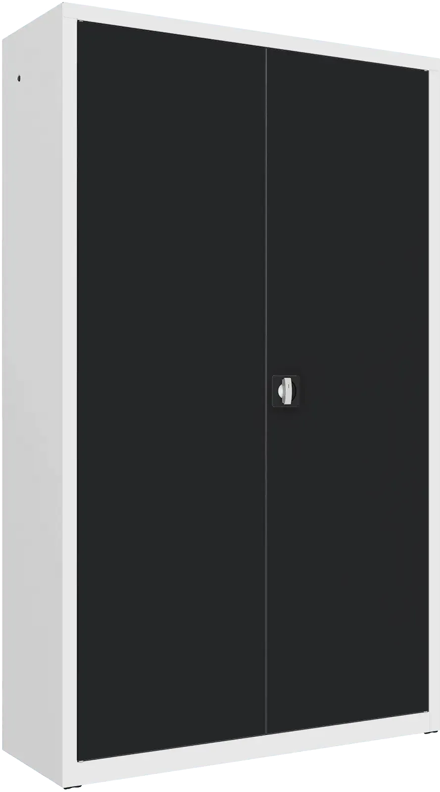 Metāla dokumentu skapis Classic 1990x1200x435 mm – balts / melns