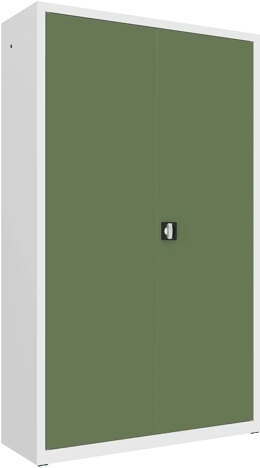 Metāla dokumentu skapis Classic 1990x1200x435 mm – balts / zaļš