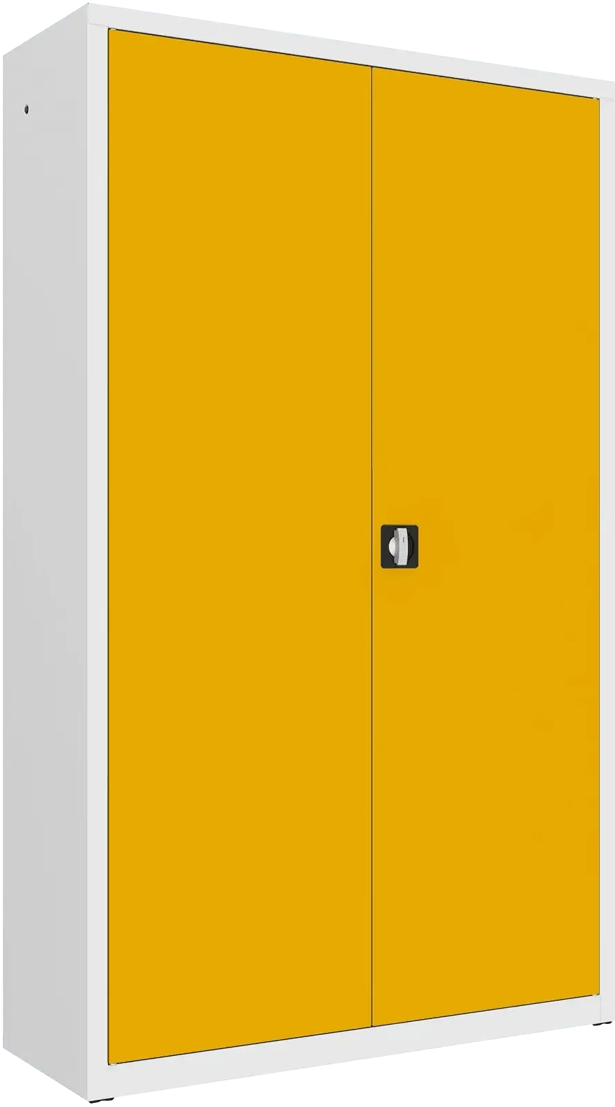 Metāla dokumentu skapis Classic 1990x1200x435 mm – balts / dzeltens
