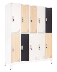 Metāla garderobes skapis Oxford Blend, 10 nodalījumi