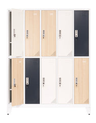 Metāla garderobes skapis Oxford Blend, 10 nodalījumi