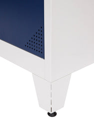 Metāla garderobes skapis Oxford Blue, 10 nodalījumi