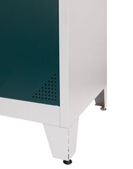 Metāla garderobes skapis Oxford Green, 10 nodalījumi