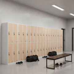 Metāla garderobes skapis Stanford Wood