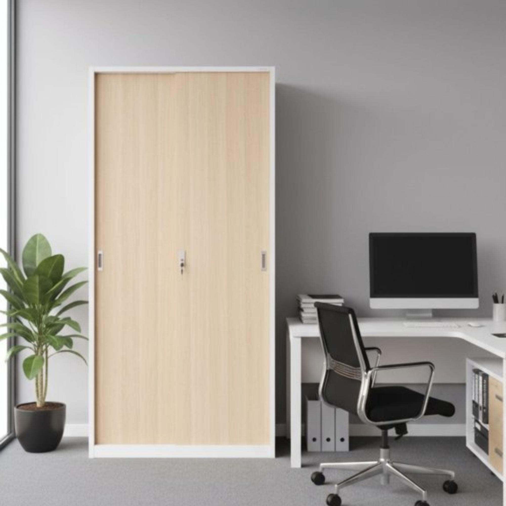 Metāla skapis ar bīdāmām durvīm Toronto Wood